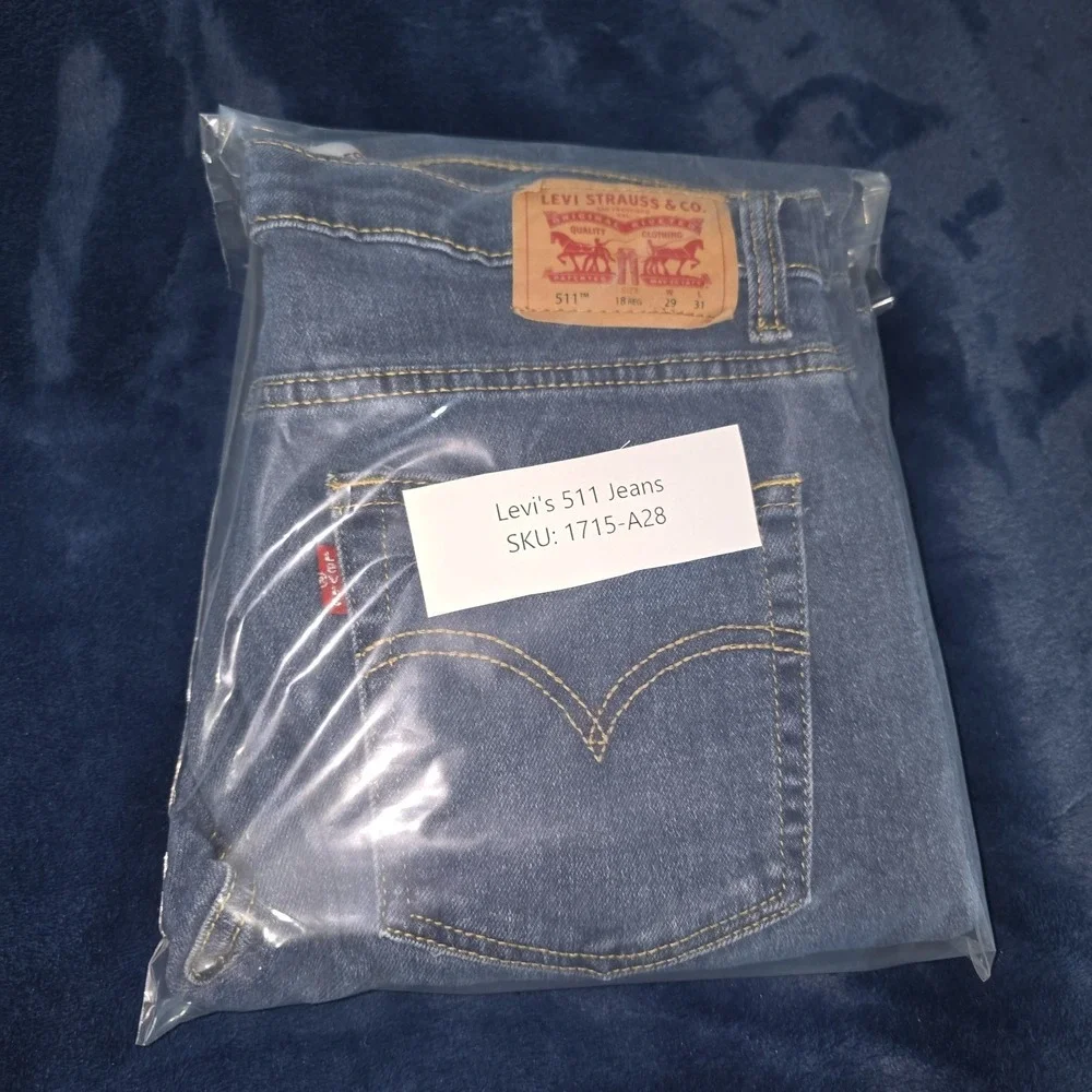Levi's 511 Performance‎ Slim Fit Jeans Blue Zip Fly W29